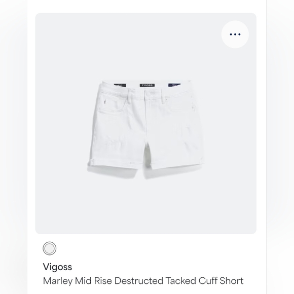 Vigoss Pants - Vigoss Classic White Denim Shorts